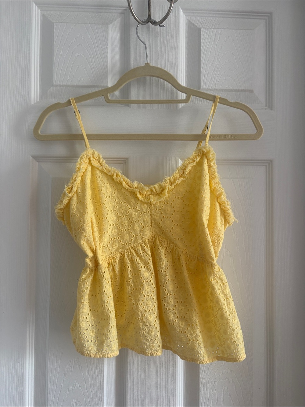 Japna Yellow Ruffle Cami Top